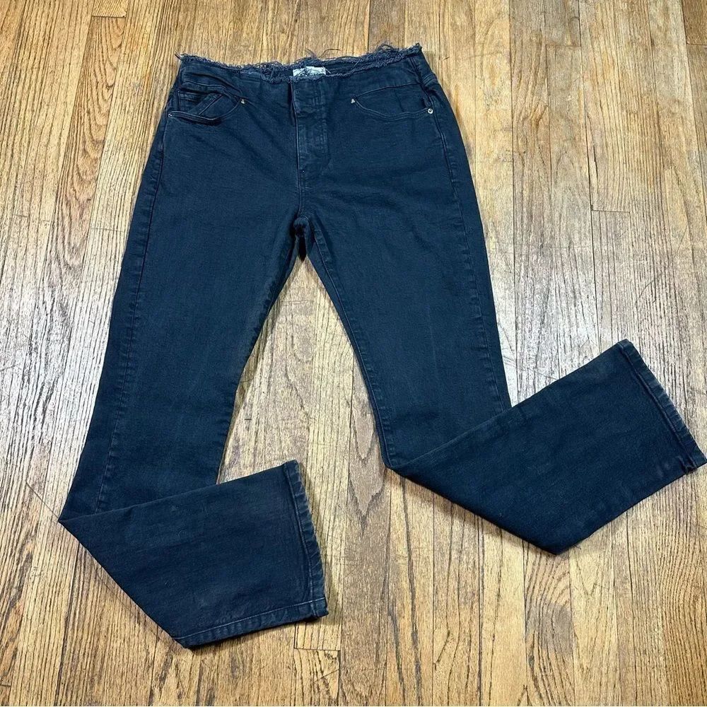 Frame Denim Distressed Black Jeans